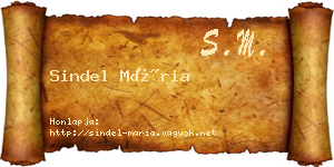 Sindel Mária névjegykártya